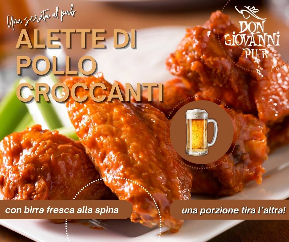 Alette di Pollo Croccanti al Don Giovanni Pub Torino